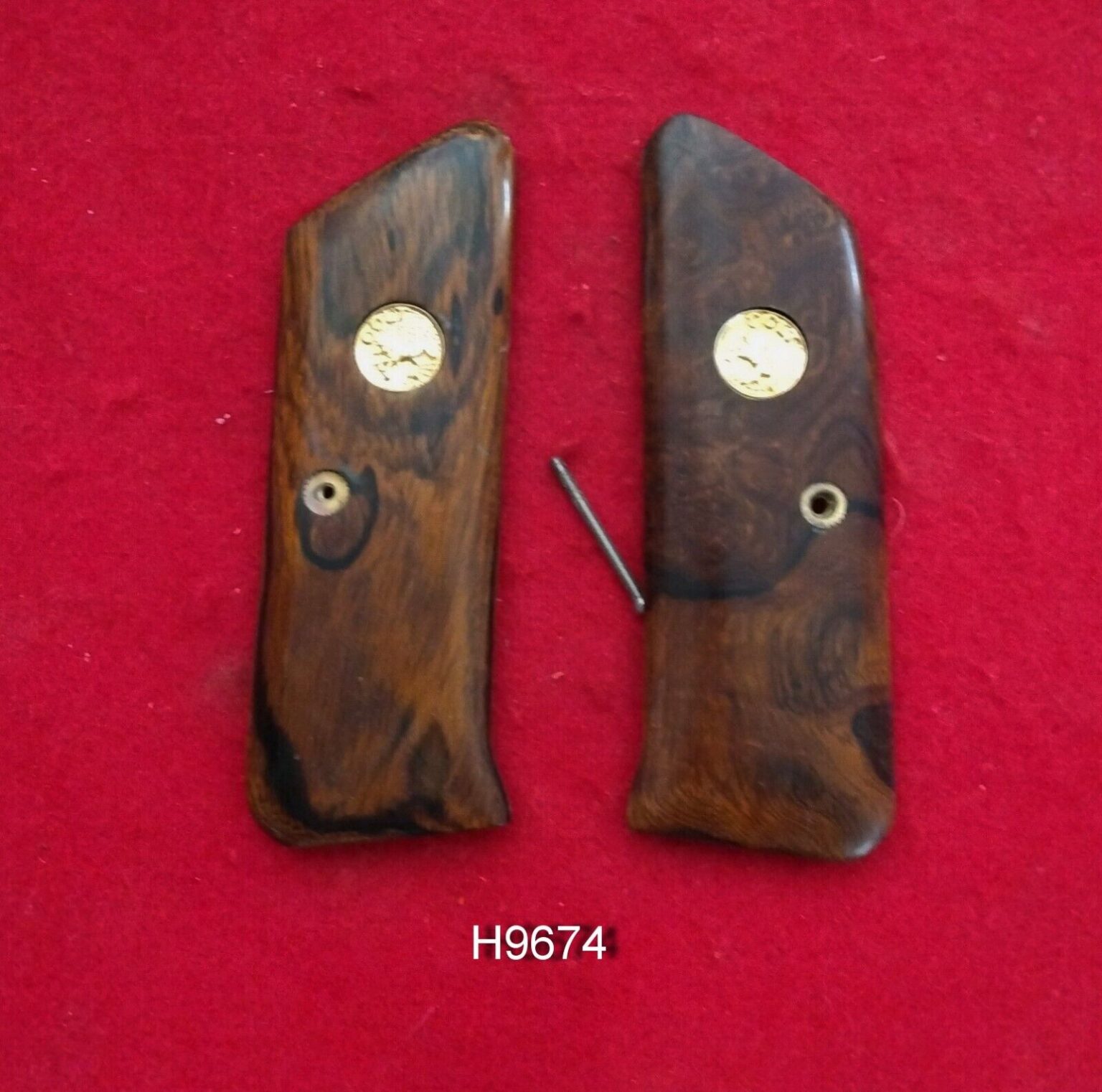 Nice Pair Of Desert Ironwood Grips Wgold Mdlns For Colt Woodsman Spresser Custom Grips 9041